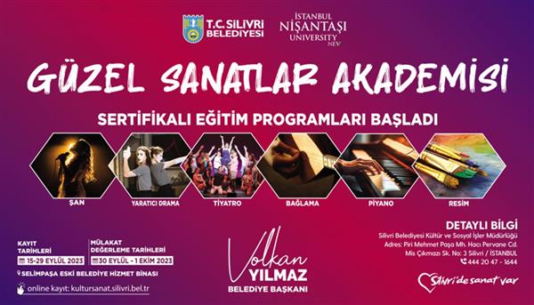                          GÜZEL SANATLAR AKADEMİSİNDE YENİ DÖNEM EĞİTİMLERİ BAŞLIYOR